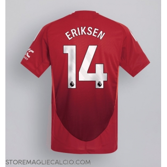 Manchester United Christian Eriksen #14 Maglia Gara Casa Repliche 2024-25